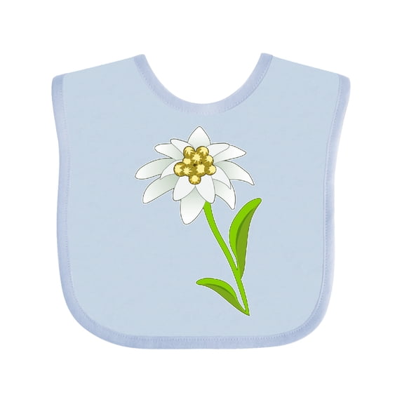Inktastic Edelweiss- Flower Boys or Girls Baby Bib