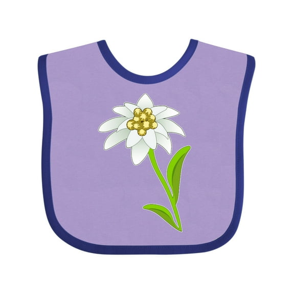 Inktastic Edelweiss- Flower Boys or Girls Baby Bib