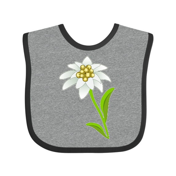 Inktastic Edelweiss- Flower Boys or Girls Baby Bib