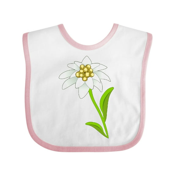 Inktastic Edelweiss- Flower Boys or Girls Baby Bib