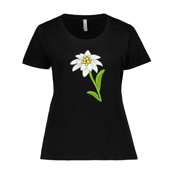Inktastic Edelweiss- Flower Women's Plus Size T-Shirt