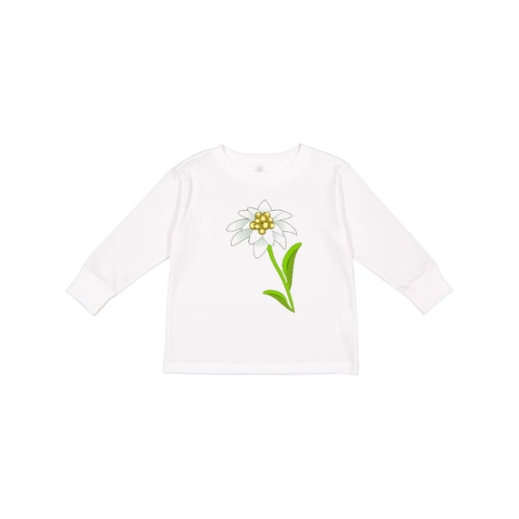 Inktastic Edelweiss- flower Boys or Girls Long Sleeve Toddler T-Shirt