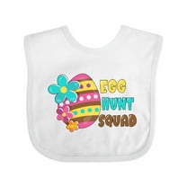 Inktastic Egg Hunt Squad with Easter Egg Boys or Girls Baby Bib