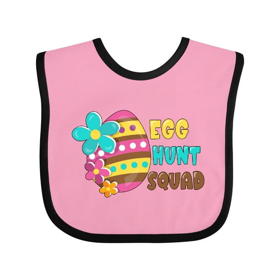Inktastic Egg Hunt Squad with Easter Egg Boys or Girls Baby Bib