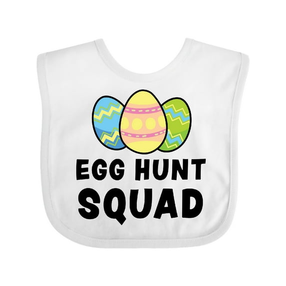 Inktastic Egg Hunt Squad with Easter Eggs Boys or Girls Baby Bib