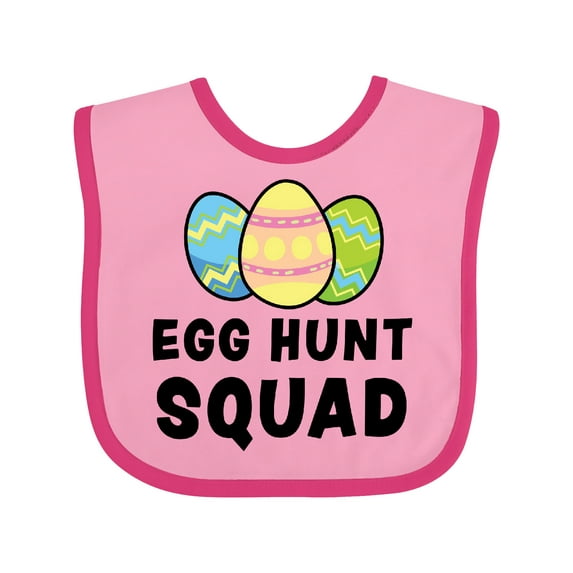 Inktastic Egg Hunt Squad with Easter Eggs Boys or Girls Baby Bib