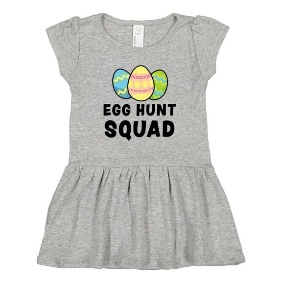 Inktastic Egg Hunt Squad with Easter Eggs Girls Toddler Dress