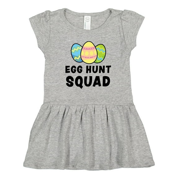 Inktastic Egg Hunt Squad with Easter Eggs Girls Toddler Dress