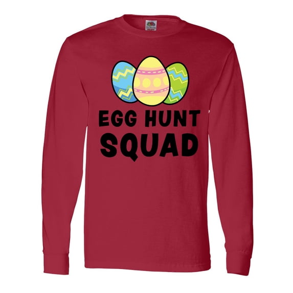 Inktastic Egg Hunt Squad with Easter Eggs Long Sleeve T-Shirt