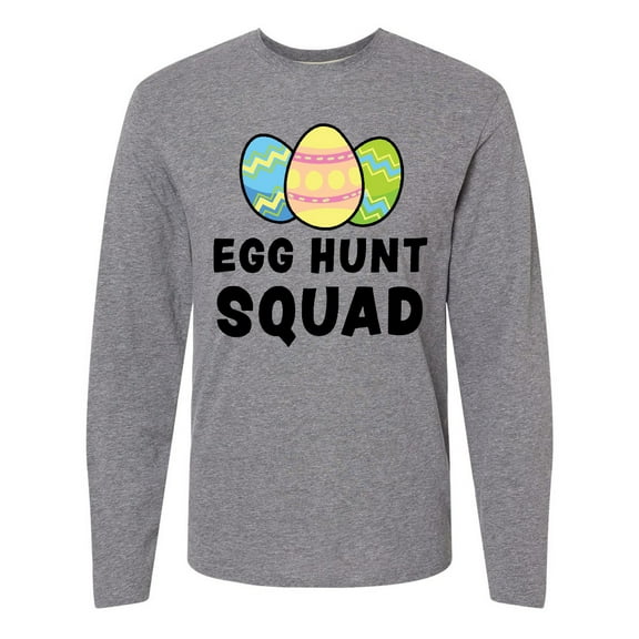 Inktastic Egg Hunt Squad with Easter Eggs Long Sleeve T-Shirt