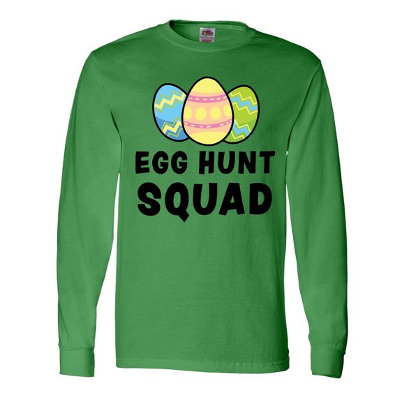Inktastic Egg Hunt Squad with Easter Eggs Long Sleeve T-Shirt