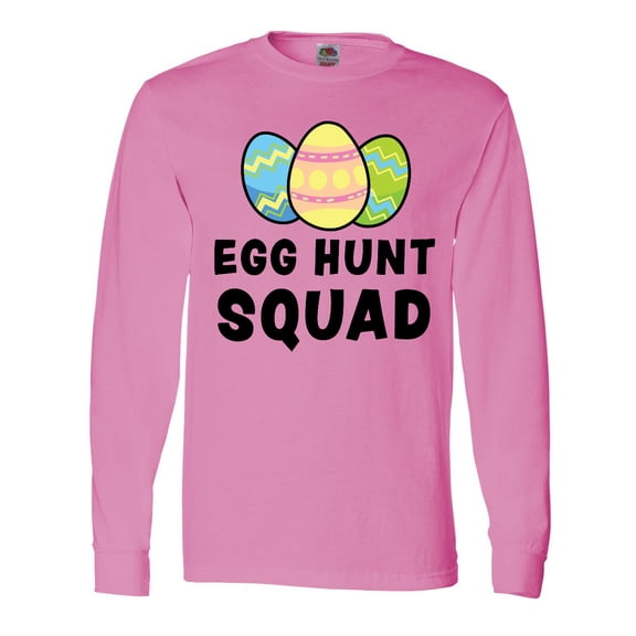 Inktastic Egg Hunt Squad with Easter Eggs Long Sleeve T-Shirt