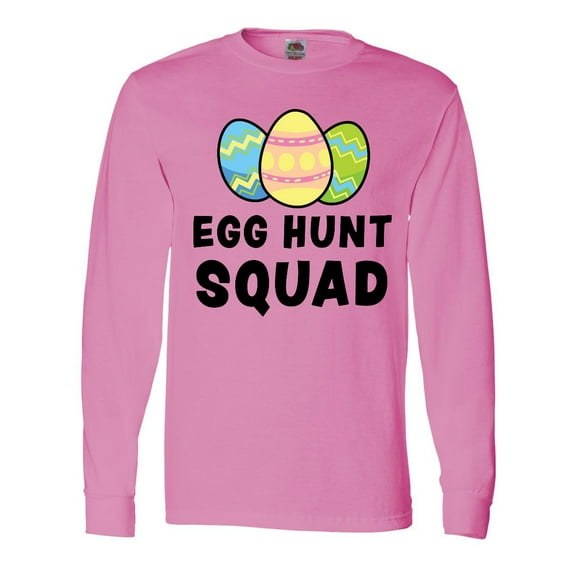 Inktastic Egg Hunt Squad with Easter Eggs Long Sleeve T-Shirt