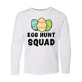 thumbnail image 1 of Inktastic Egg Hunt Squad with Easter Eggs Long Sleeve Youth T-Shirt, 1 of 5