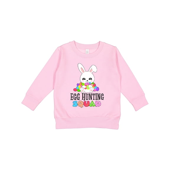 Inktastic Egg Hunting Squad with Easter Bunny Toddler Sweatshirt