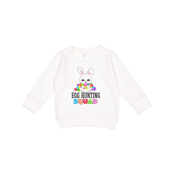 Inktastic Egg Hunting Squad with Easter Bunny Toddler Sweatshirt