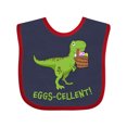 thumbnail image 1 of Inktastic Eggs-cellent Cute Easter T-Rex Dinosaur Boys or Girls Baby Bib, 1 of 4