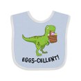 thumbnail image 1 of Inktastic Eggs-cellent Cute Easter T-rex Dinosaur Boys or Girls Baby Bib, 1 of 4