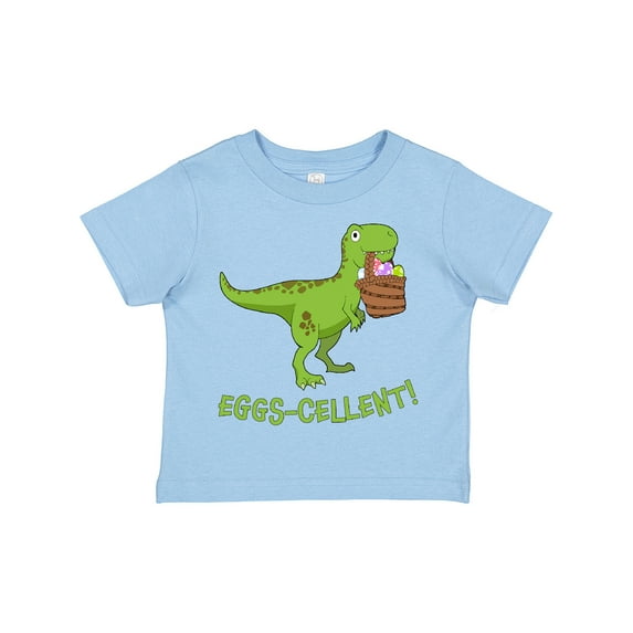 Inktastic Eggs-cellent Cute Easter T-rex Dinosaur Boys or Girls Toddler T-Shirt