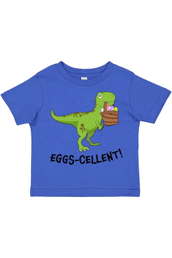 Eggs-cellent Cute Easter T-rex Dinosaur Boys or Girls Toddler T-Shirt