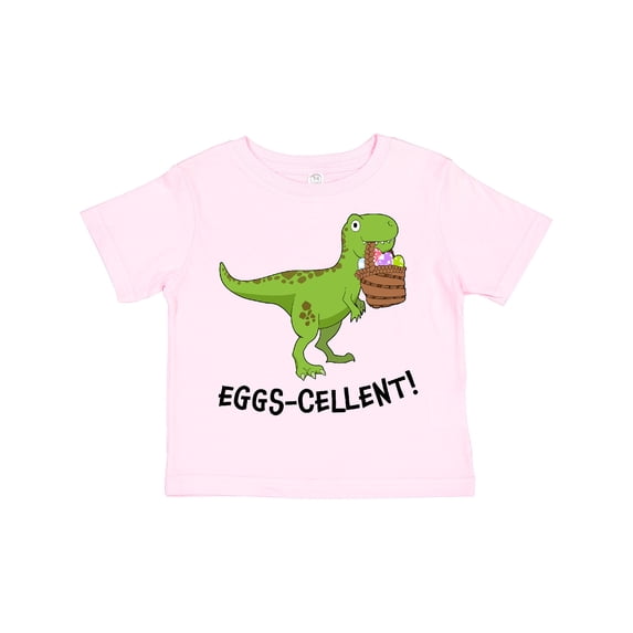 Inktastic Eggs-cellent Cute Easter T-rex Dinosaur Boys or Girls Toddler T-Shirt