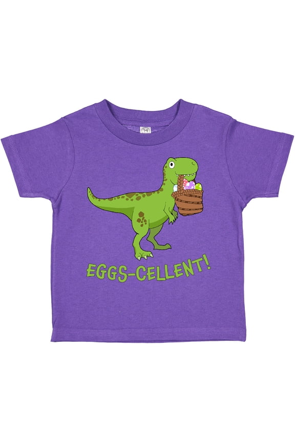 Eggs-cellent Cute Easter T-rex Dinosaur Boys or Girls Toddler T-Shirt