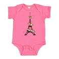 thumbnail image 1 of Inktastic Eiffel Tower in Paris with Flowers and Pink Banner Boys or Girls Baby Bodysuit, 1 of 5