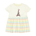 thumbnail image 1 of Inktastic Eiffel Tower in Paris with Flowers and Pink Banner Girls Baby Dress, 1 of 5