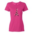 thumbnail image 1 of Inktastic Eiffel Tower in Paris with Flowers and Pink Banner Women's T-Shirt, 1 of 5