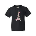 thumbnail image 1 of Inktastic Eiffel Tower in Paris with Flowers and Pink Banner Youth T-Shirt, 1 of 5