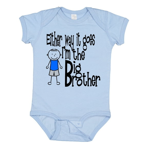 Inktastic Either Way It Goes, I'm the Big Brother Boys Baby Bodysuit