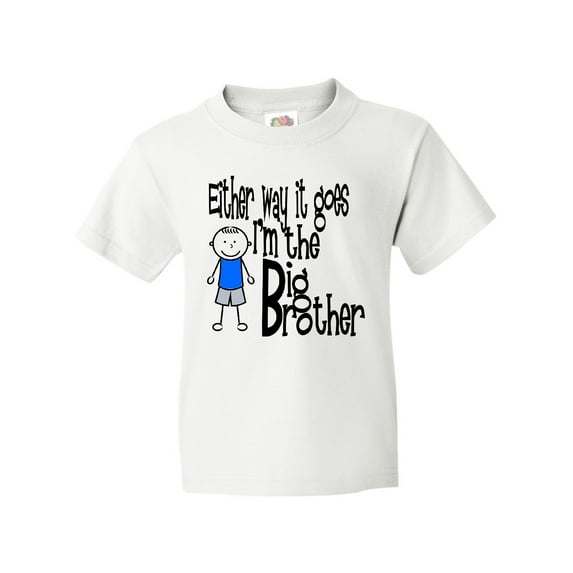 Inktastic Either Way It Goes, I'm the Big Brother Youth T-Shirt