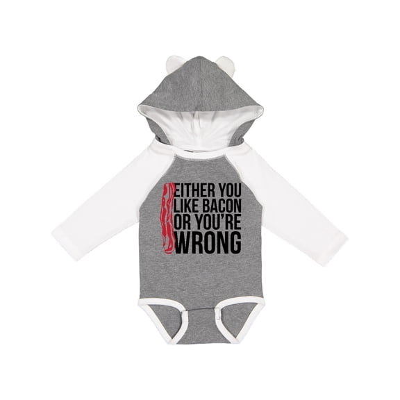Inktastic Either You Like Bacon or You're Wrong Boys or Girls Long Sleeve Baby Bodysuit