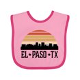 thumbnail image 1 of Inktastic El Paso Texas Skyline Retro Boys or Girls Baby Bib, 1 of 4