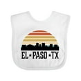 thumbnail image 1 of Inktastic El Paso Texas Skyline Retro Boys or Girls Baby Bib, 1 of 4
