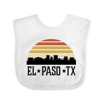 Inktastic El Paso Texas Skyline Retro Boys or Girls Baby Bib
