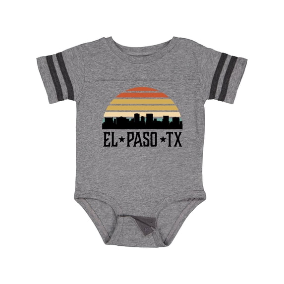 Inktastic El Paso Texas Skyline Retro Boys or Girls Baby Bodysuit