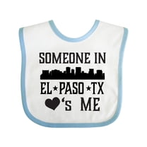 Inktastic El Paso Texas Someone Loves Me Skyline Boys or Girls Baby Bib