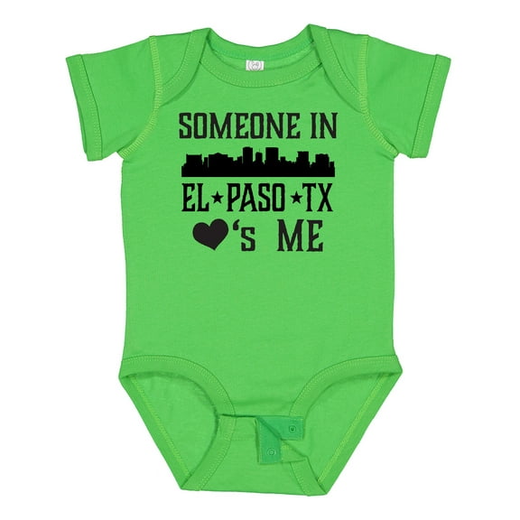 Inktastic El Paso Texas Someone Loves Me Skyline Boys or Girls Baby Bodysuit