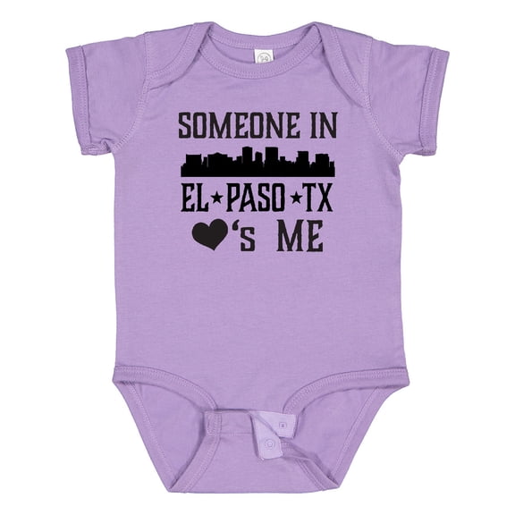 Inktastic El Paso Texas Someone Loves Me Skyline Boys or Girls Baby Bodysuit