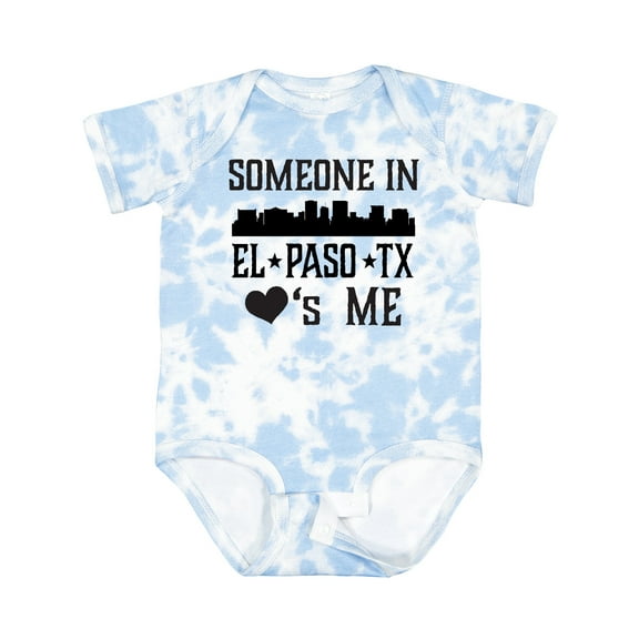 Inktastic El Paso Texas Someone Loves Me Skyline Boys or Girls Baby Bodysuit