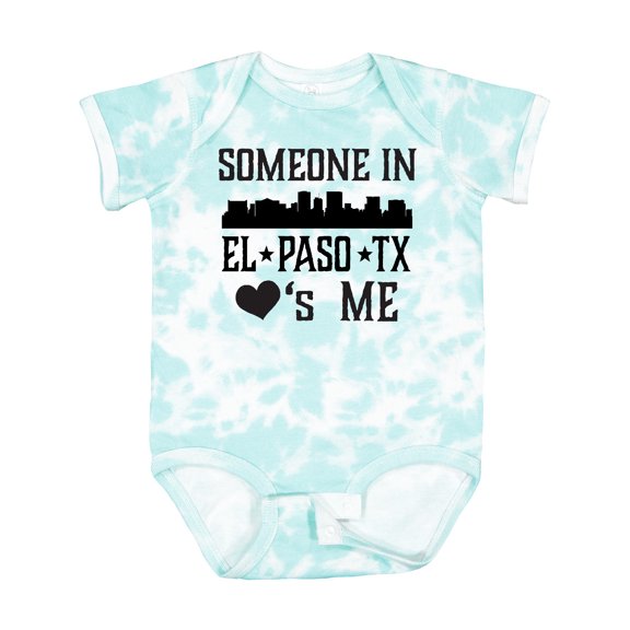 Inktastic El Paso Texas Someone Loves Me Skyline Boys or Girls Baby Bodysuit