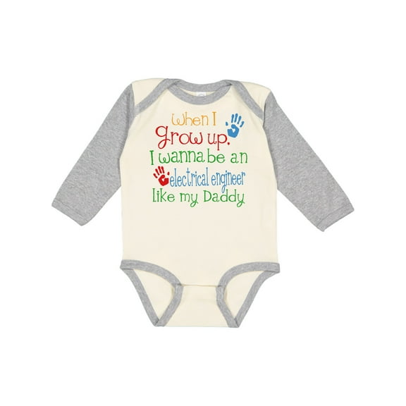 Inktastic Electrical Engineer like Daddy Boys or Girls Long Sleeve Baby Bodysuit