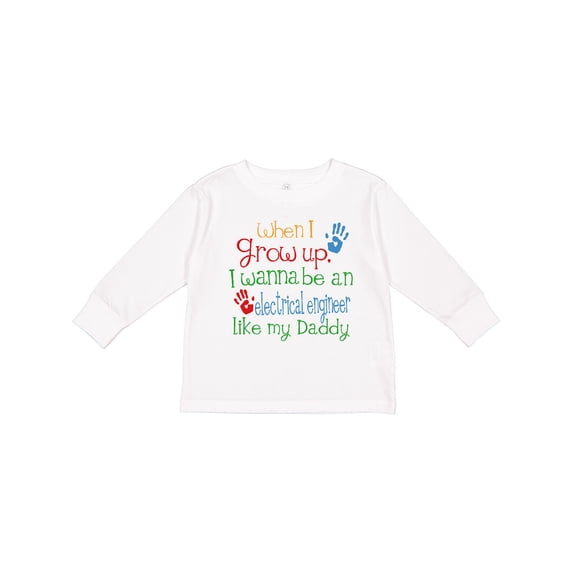 Inktastic Electrical Engineer like Daddy Boys or Girls Long Sleeve Toddler T-Shirt