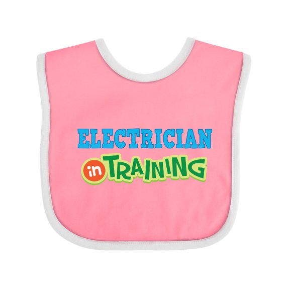 Inktastic Electrician in Training Boys or Girls Baby Bib