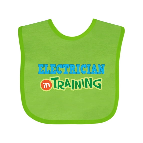 Inktastic Electrician in Training Boys or Girls Baby Bib