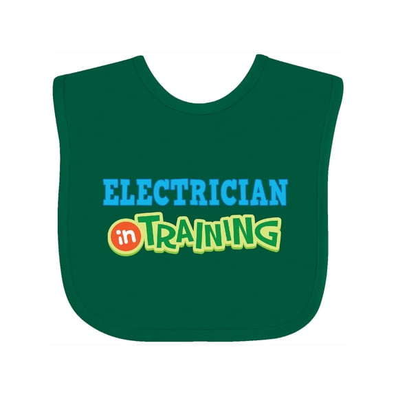 Inktastic Electrician in Training Boys or Girls Baby Bib