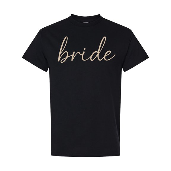 Inktastic Elegant Bride Script Minimalist Typography T-Shirt