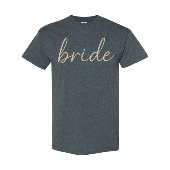 Inktastic Elegant Bride Script Minimalist Typography T-Shirt