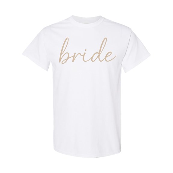 Inktastic Elegant Bride Script Minimalist Typography T-Shirt